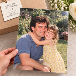 Personalised Father of the Bride Metal Photo Print