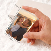Personalised Father of the Bride Metal Wallet Photo Card