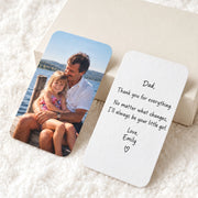 Personalised Father of the Bride Metal Wallet Photo Card